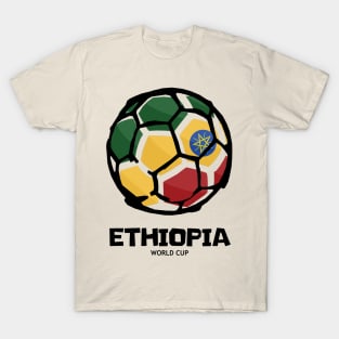 Ethiopia Football Country Flag T-Shirt